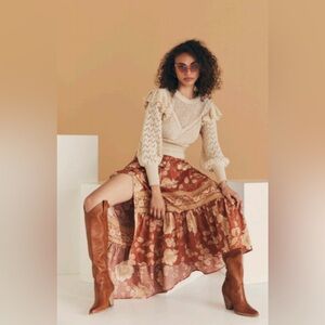 NWT Spell Willow Frill Jumper Ecru Size Large